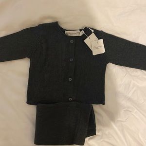 Beautiful cotton dark gray baby set
